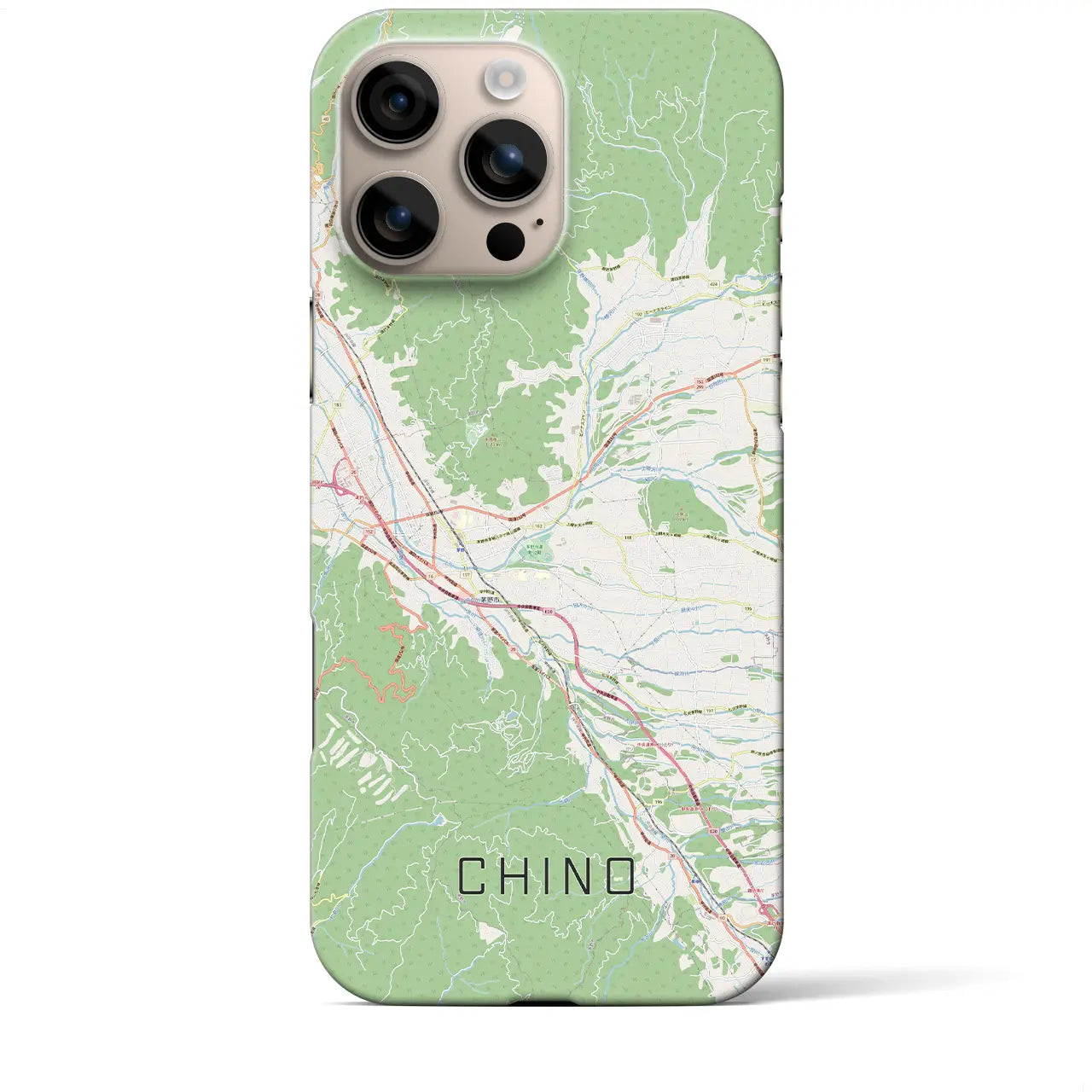 【茅野(長野県)】地図柄iPhoneケース(バックカバータイプ)