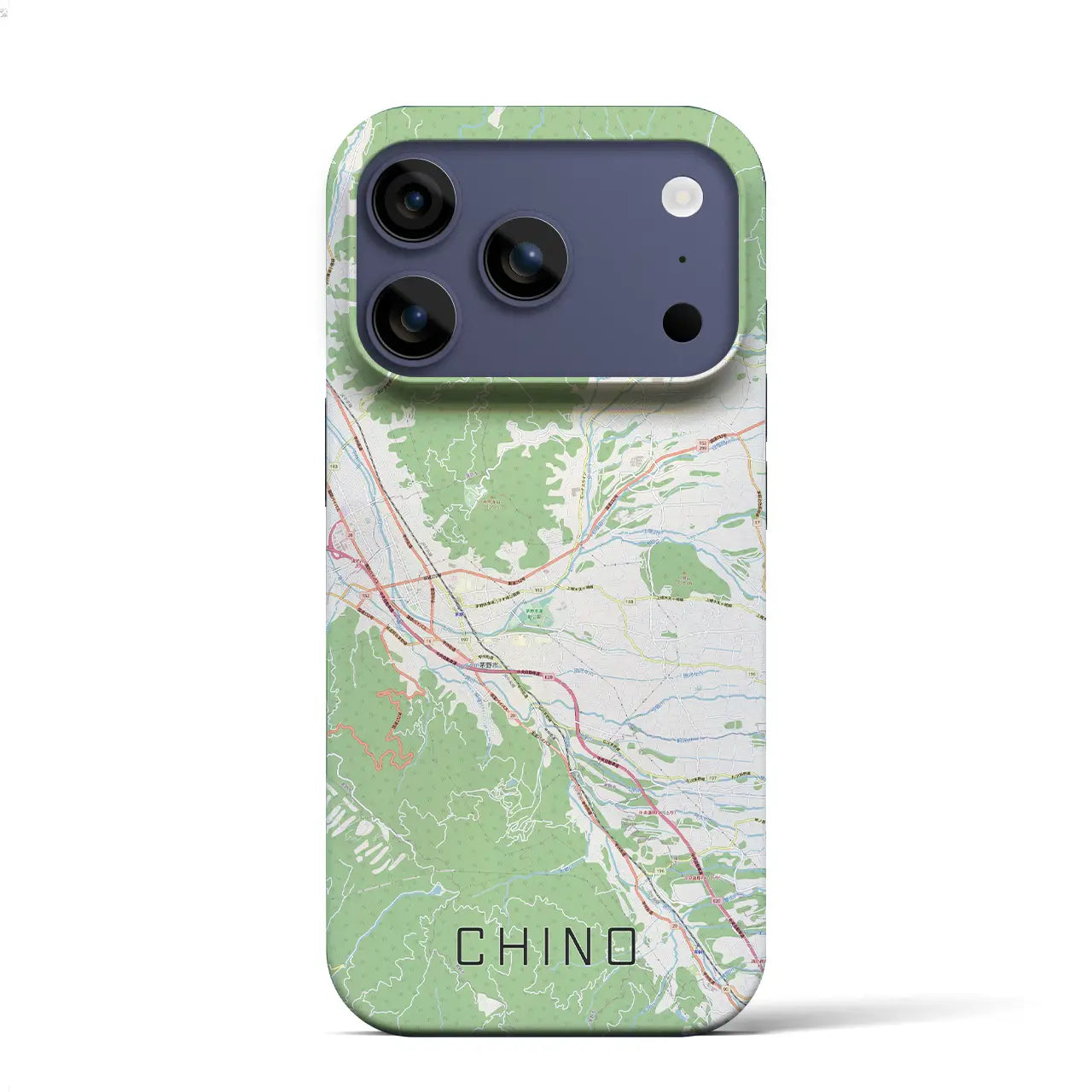 【茅野(長野県)】地図柄iPhoneケース(バックカバータイプ)