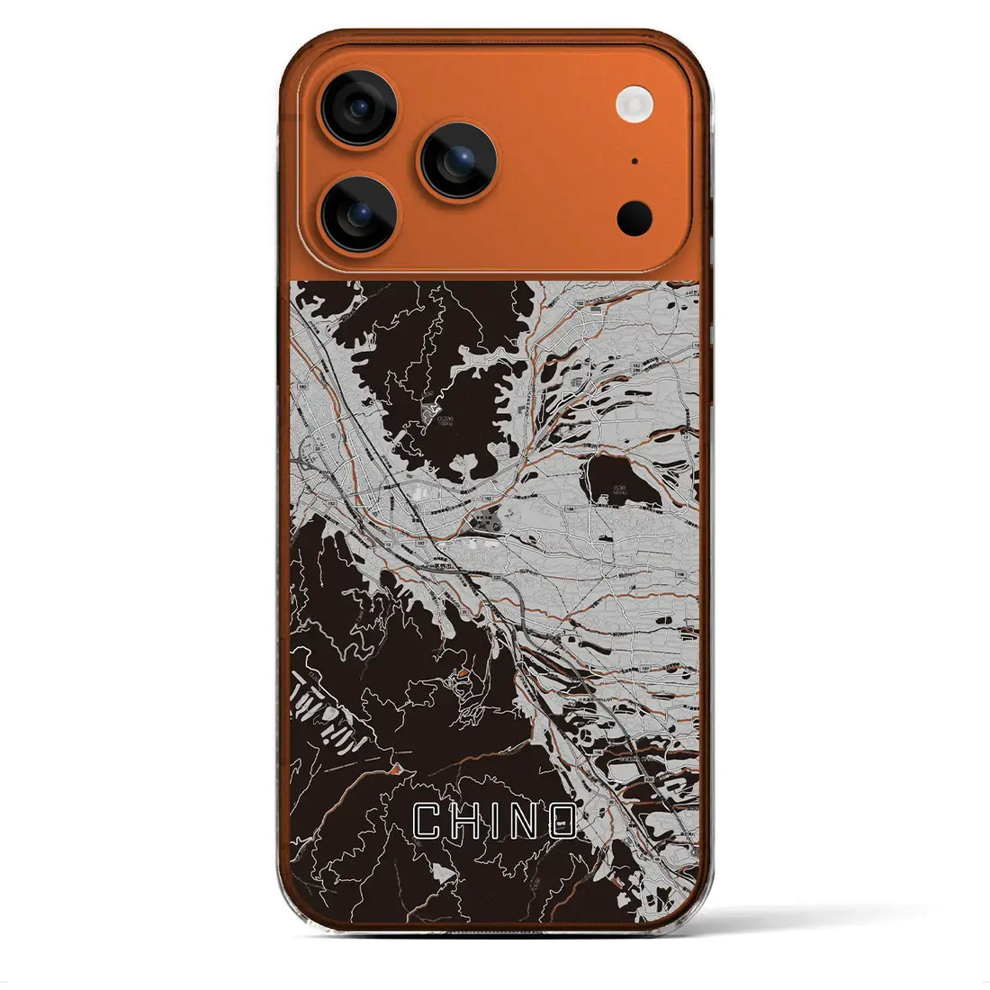 【茅野(長野県)】地図柄iPhoneケース(クリアタイプ)