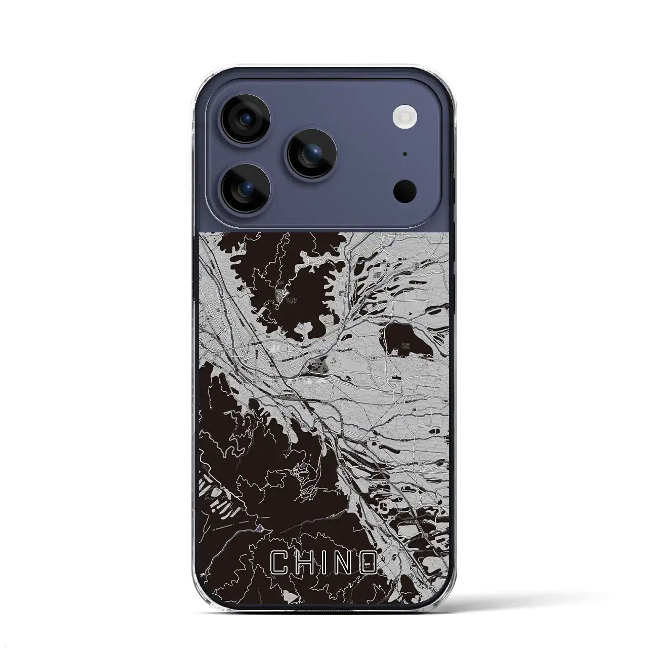 【茅野(長野県)】地図柄iPhoneケース(クリアタイプ)