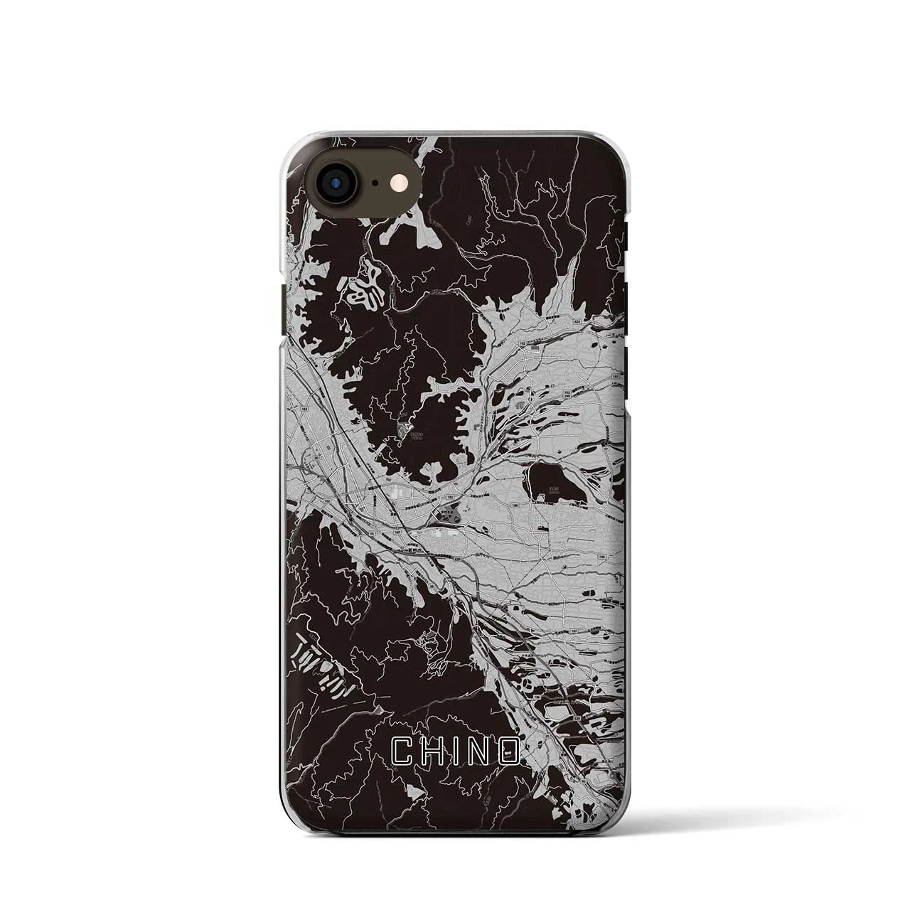 【茅野(長野県)】地図柄iPhoneケース(クリアタイプ)