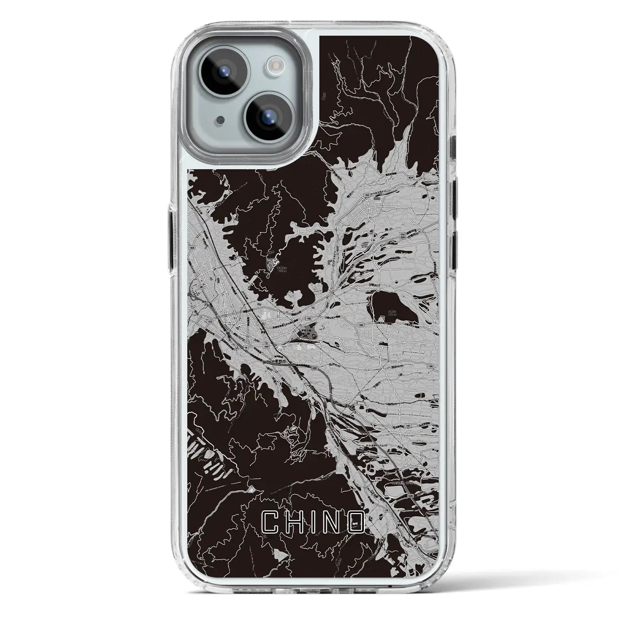 【茅野(長野県)】地図柄iPhoneケース(MagSafeタイプ)