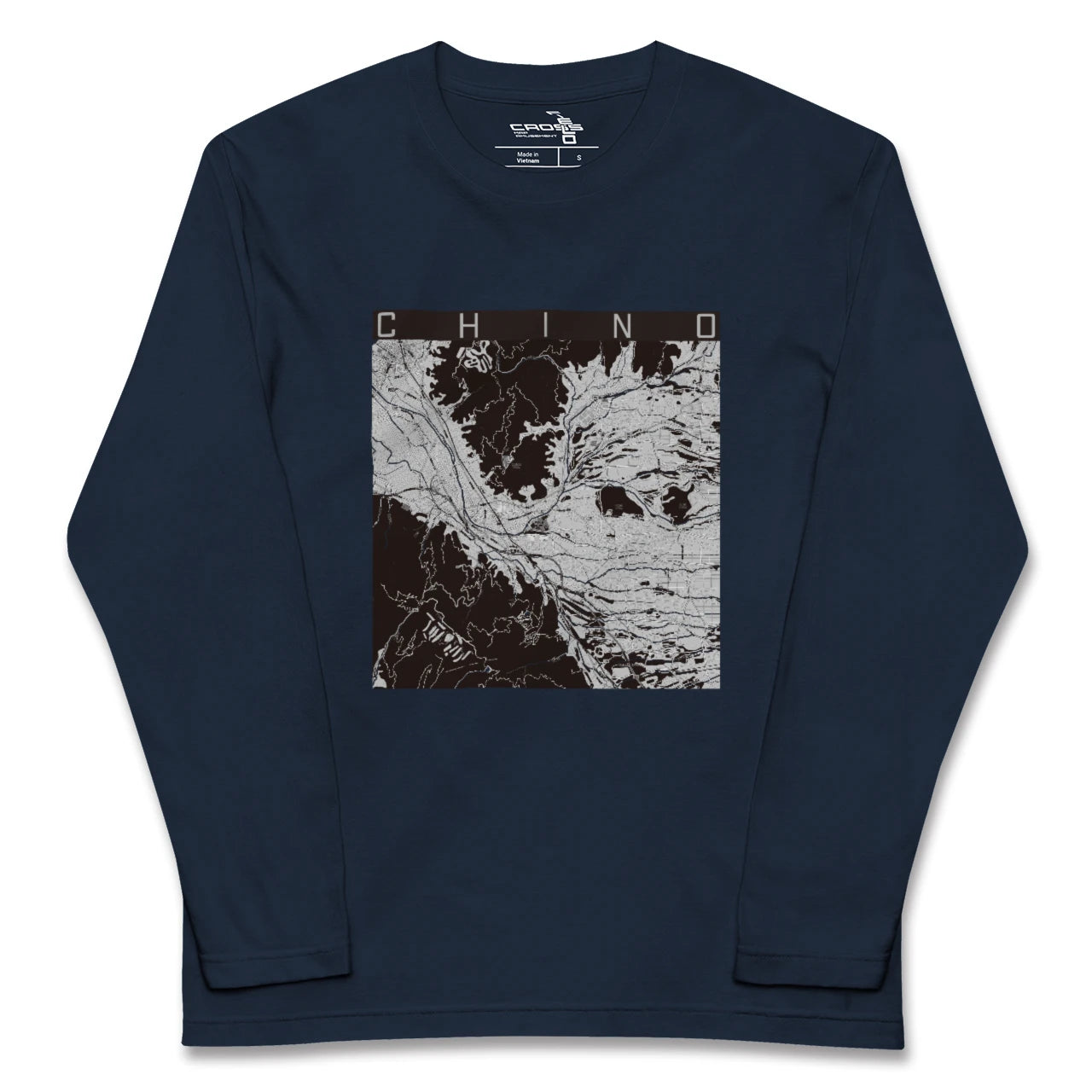 【茅野(長野県)】地図柄ロングスリーブTシャツ