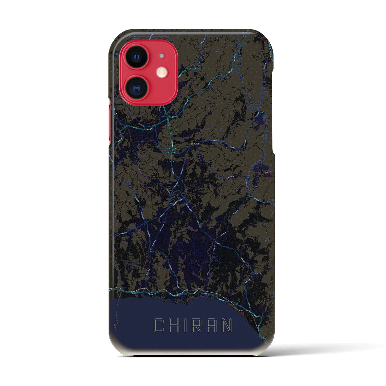 【知覧(鹿児島県)】地図柄iPhoneケース(バックカバータイプ)
