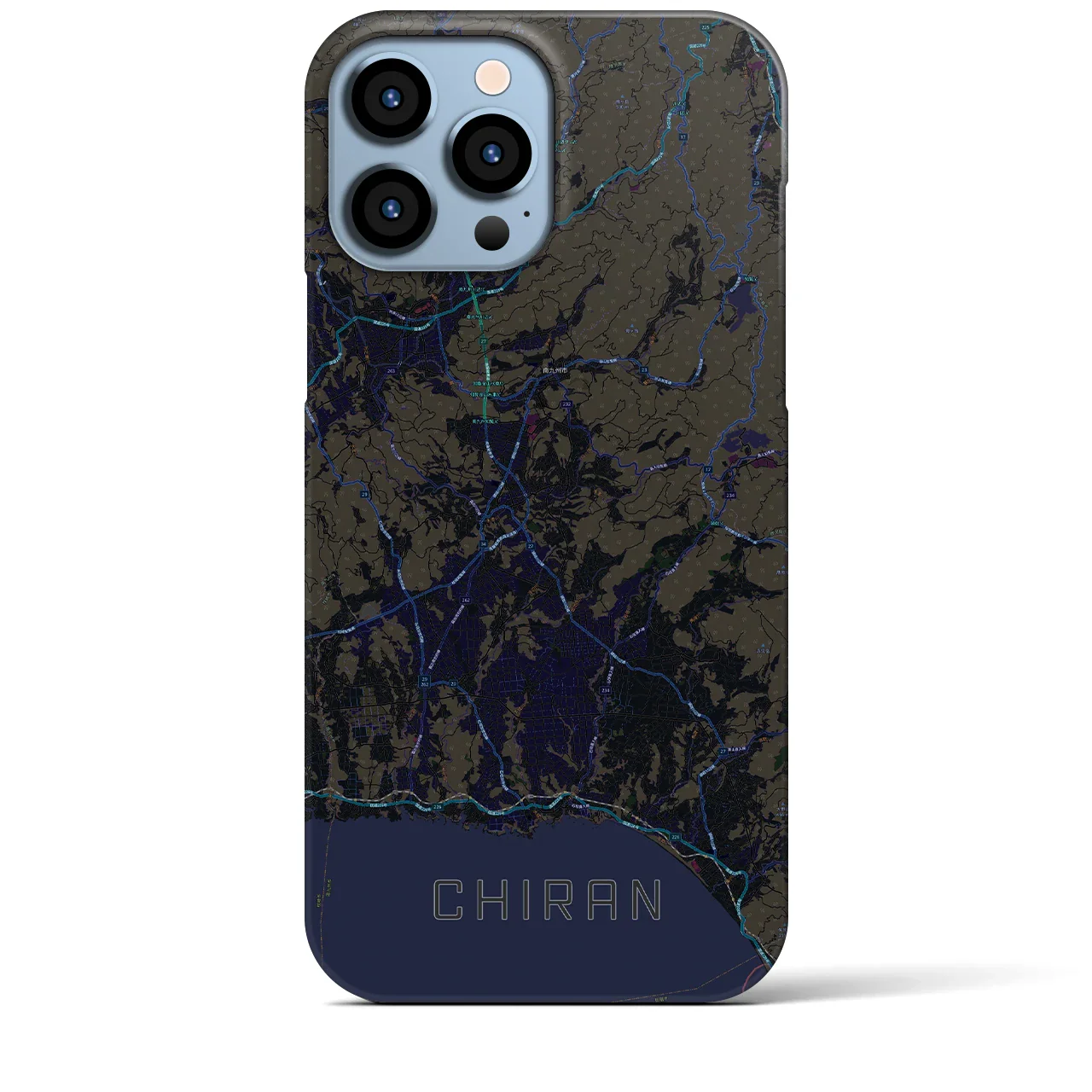 【知覧(鹿児島県)】地図柄iPhoneケース(バックカバータイプ)