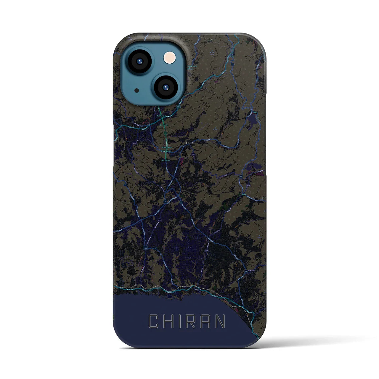 【知覧(鹿児島県)】地図柄iPhoneケース(バックカバータイプ)