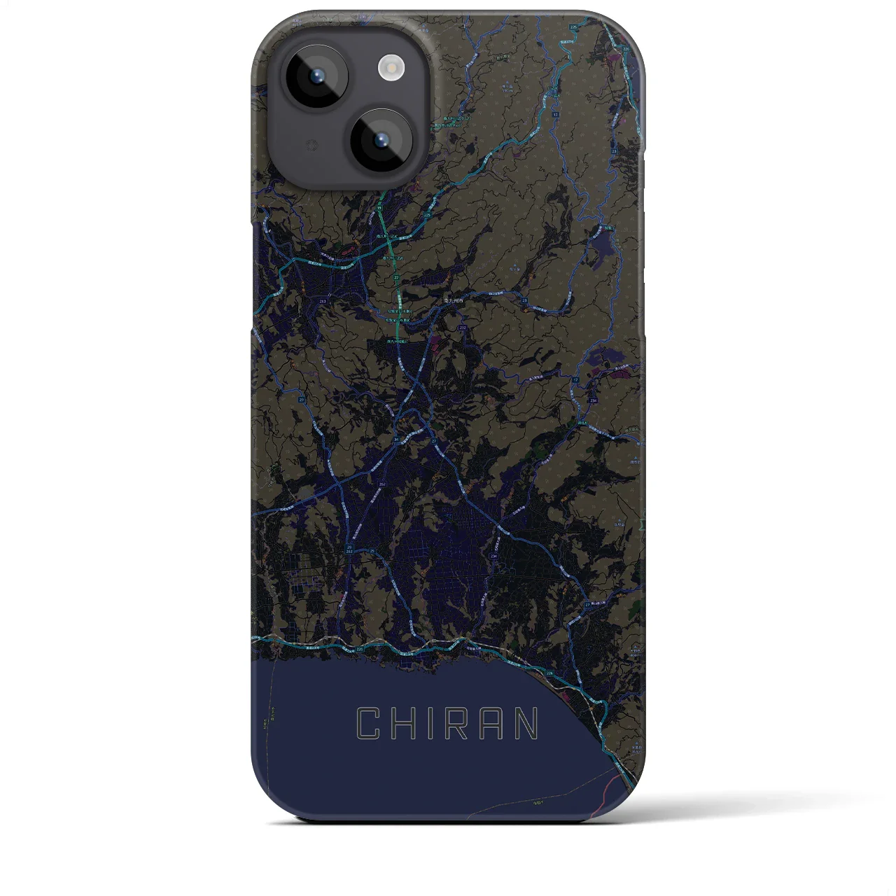 【知覧(鹿児島県)】地図柄iPhoneケース(バックカバータイプ)