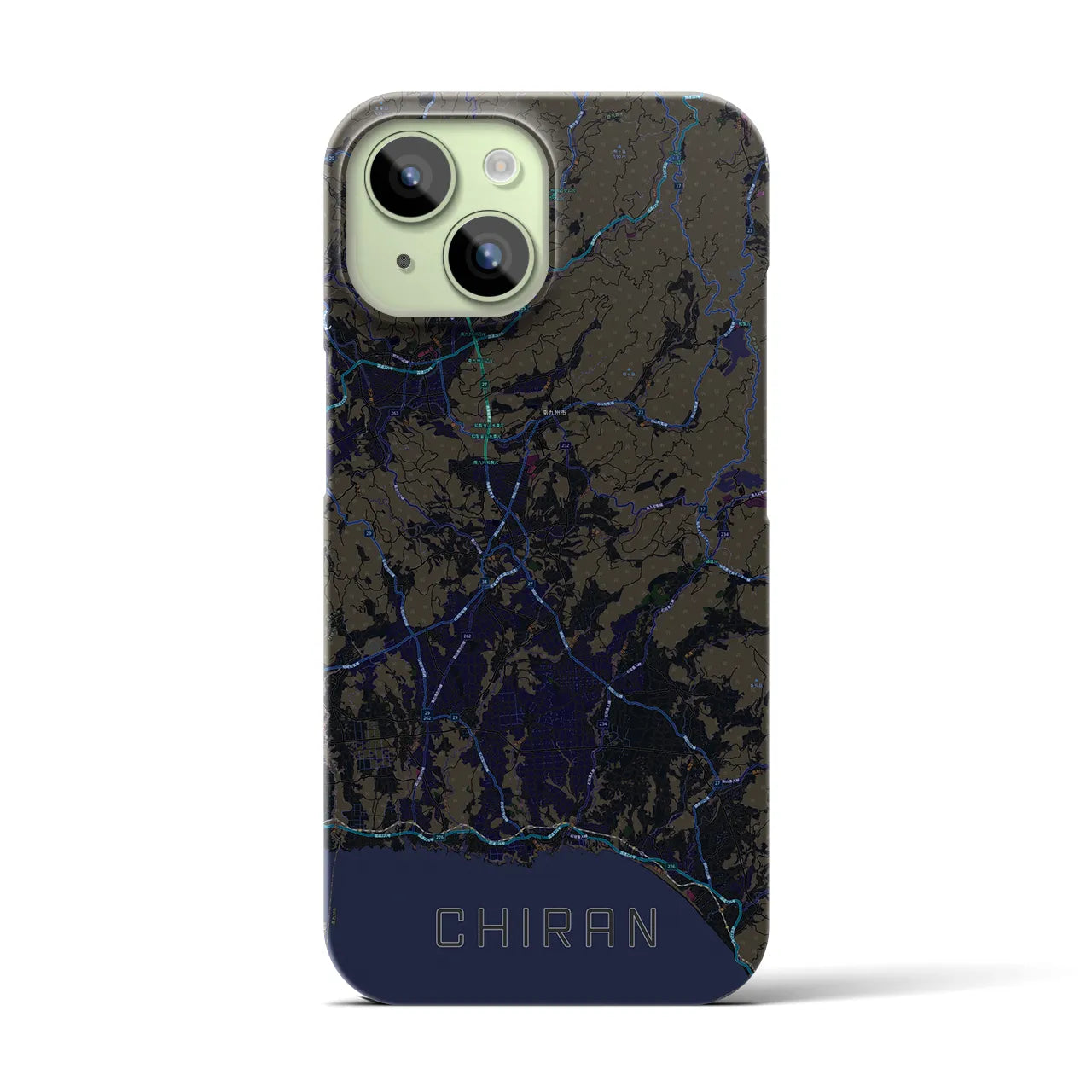 【知覧(鹿児島県)】地図柄iPhoneケース(バックカバータイプ)