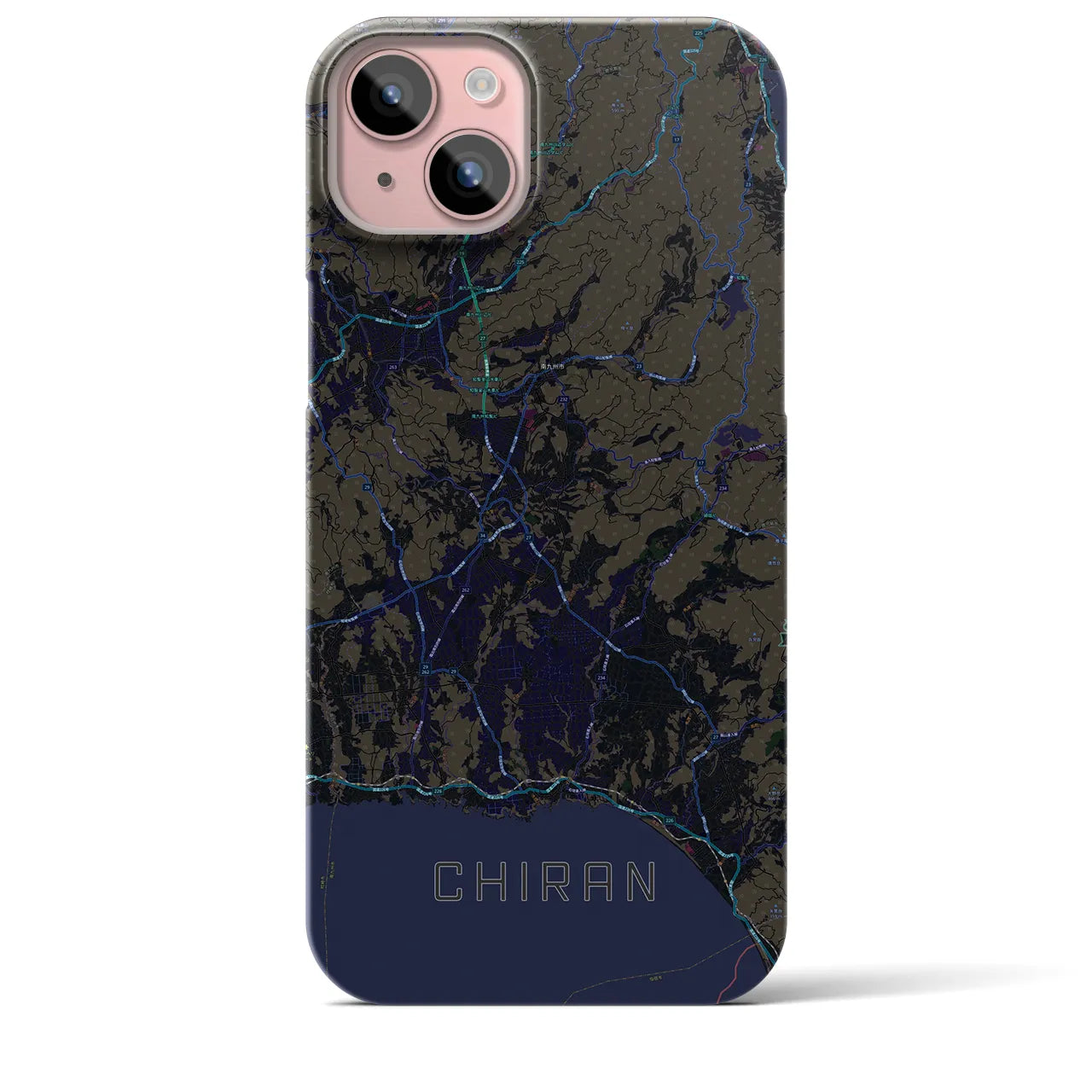 【知覧(鹿児島県)】地図柄iPhoneケース(バックカバータイプ)