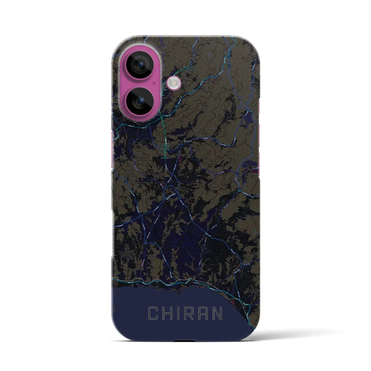【知覧(鹿児島県)】地図柄iPhoneケース(バックカバータイプ)