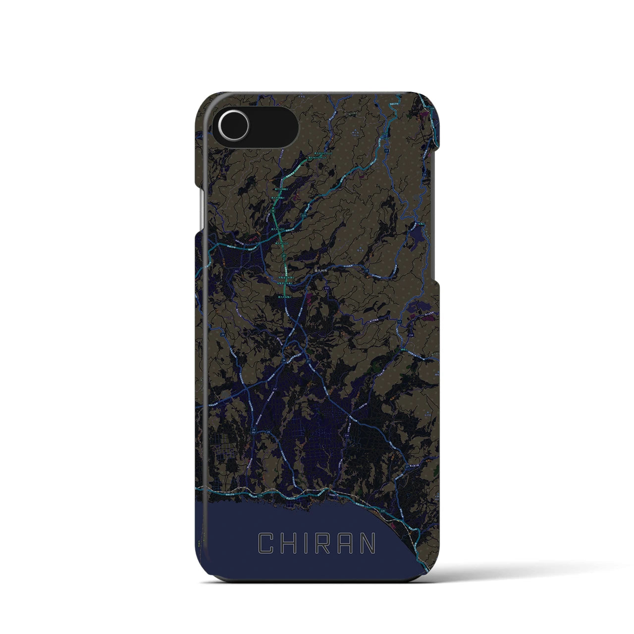 【知覧(鹿児島県)】地図柄iPhoneケース(バックカバータイプ)