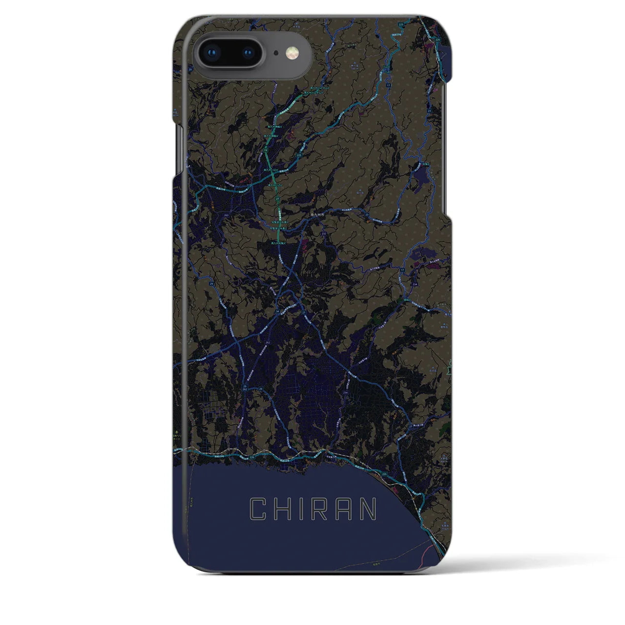 【知覧(鹿児島県)】地図柄iPhoneケース(バックカバータイプ)
