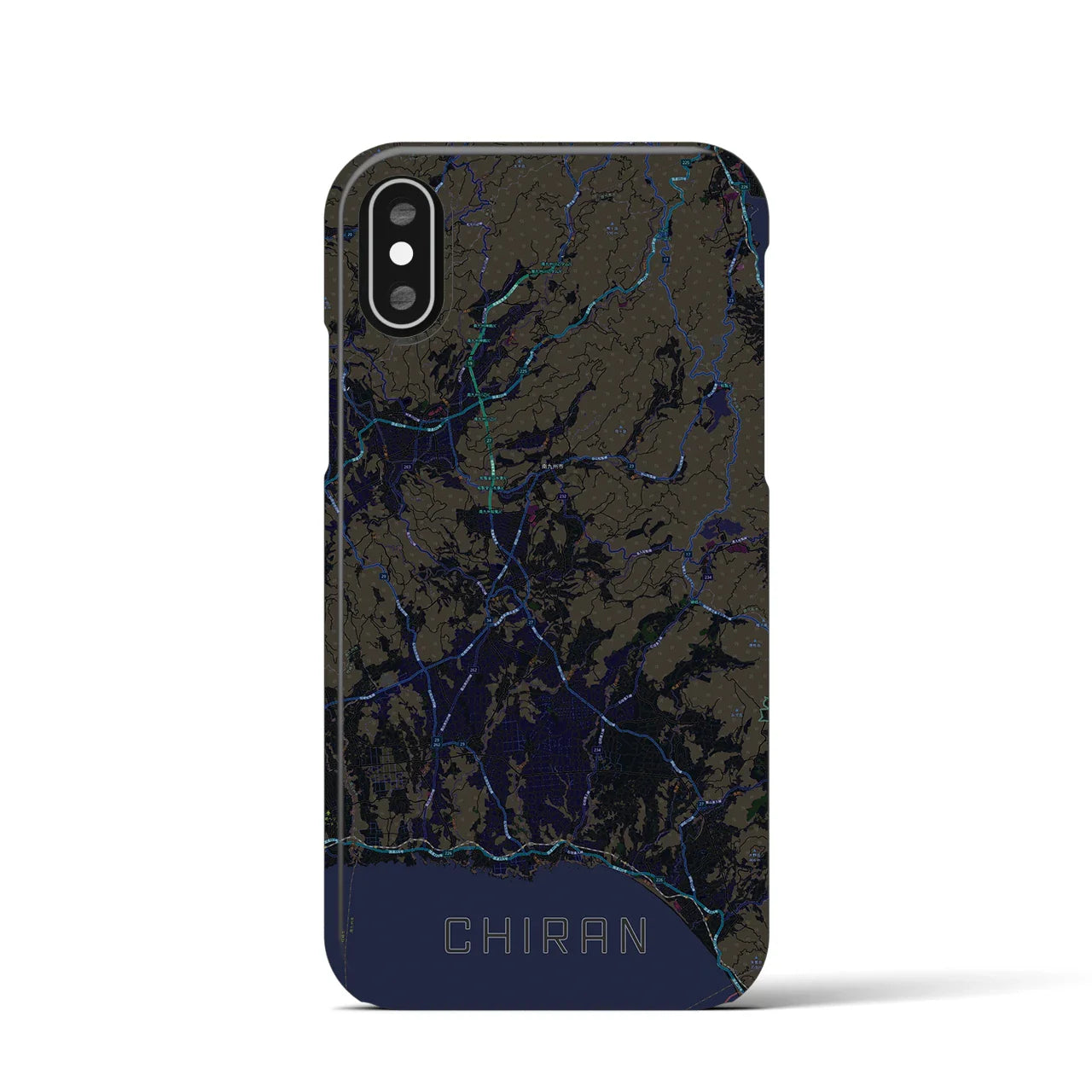 【知覧(鹿児島県)】地図柄iPhoneケース(バックカバータイプ)