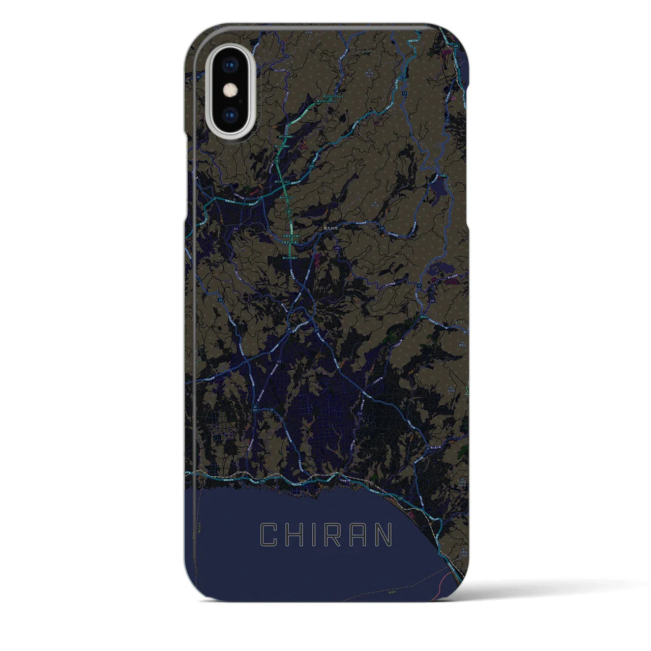 【知覧(鹿児島県)】地図柄iPhoneケース(バックカバータイプ)