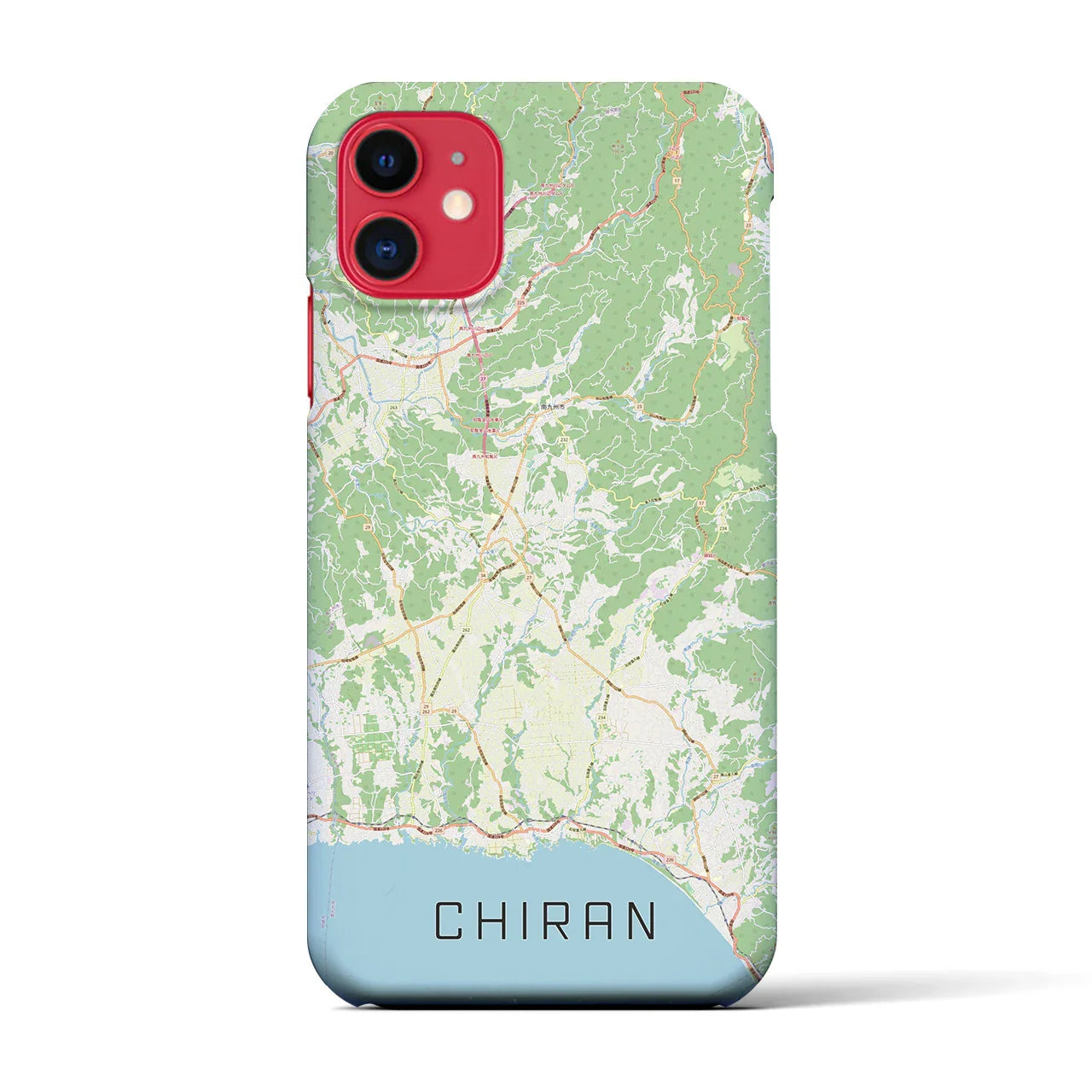 【知覧(鹿児島県)】地図柄iPhoneケース(バックカバータイプ)