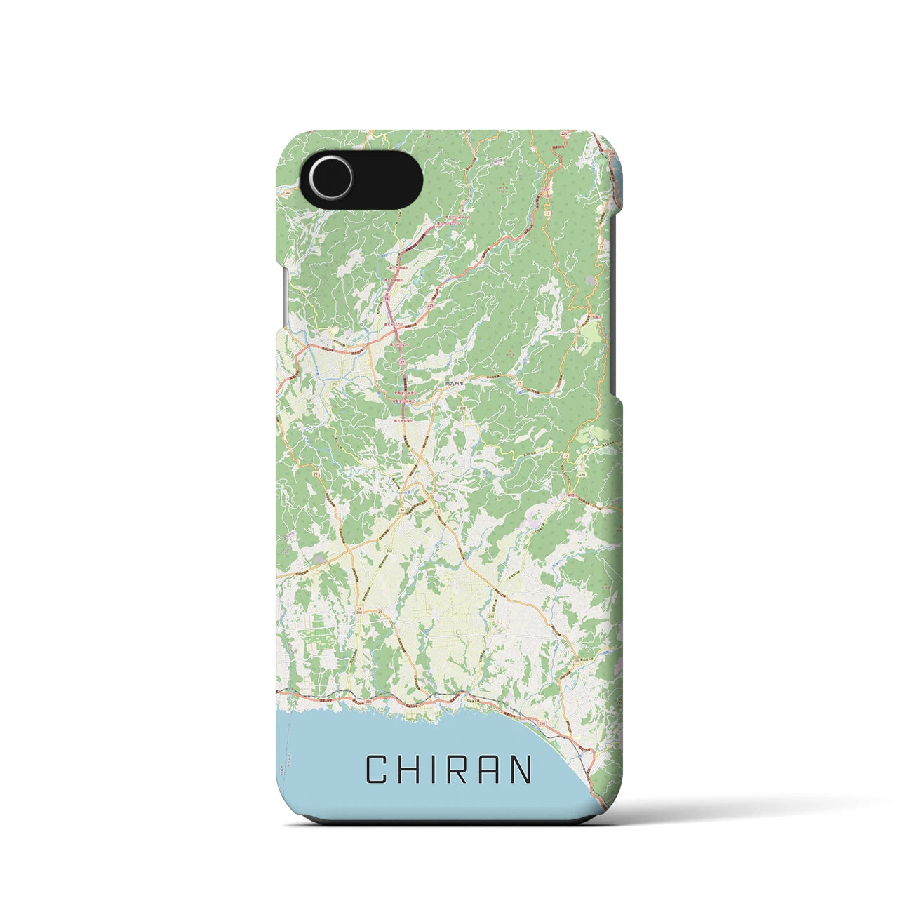 【知覧(鹿児島県)】地図柄iPhoneケース(バックカバータイプ)