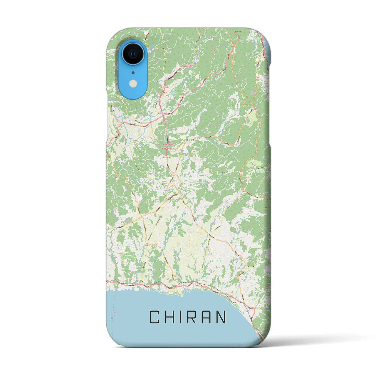 【知覧(鹿児島県)】地図柄iPhoneケース(バックカバータイプ)