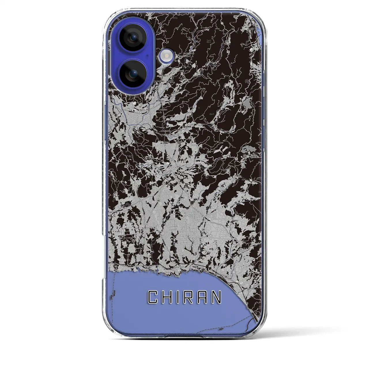 【知覧(鹿児島県)】地図柄iPhoneケース(クリアタイプ)モノトーン・iPhone 16 Pro Max 用