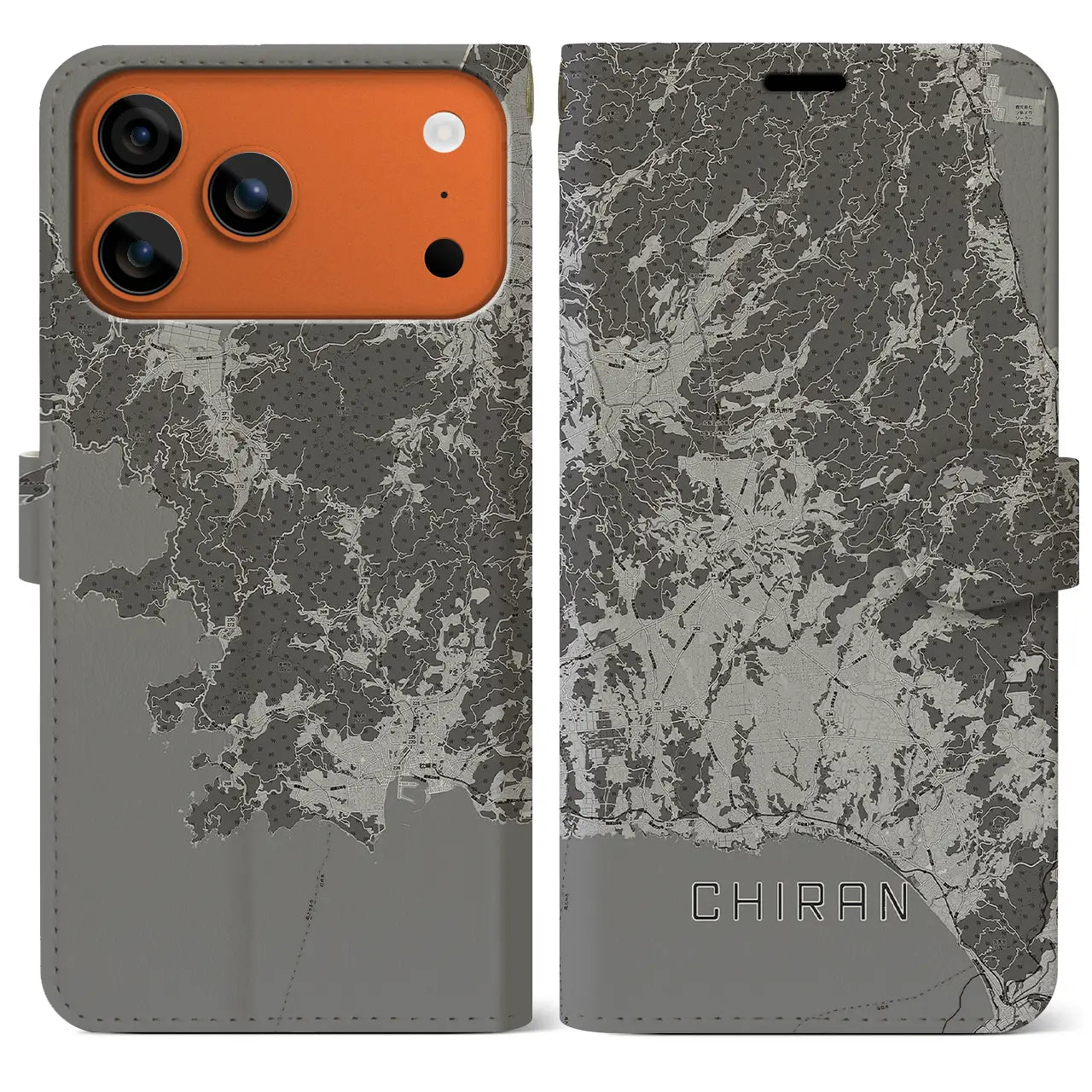 【知覧(鹿児島県)】地図柄iPhoneケース(手帳タイプ)