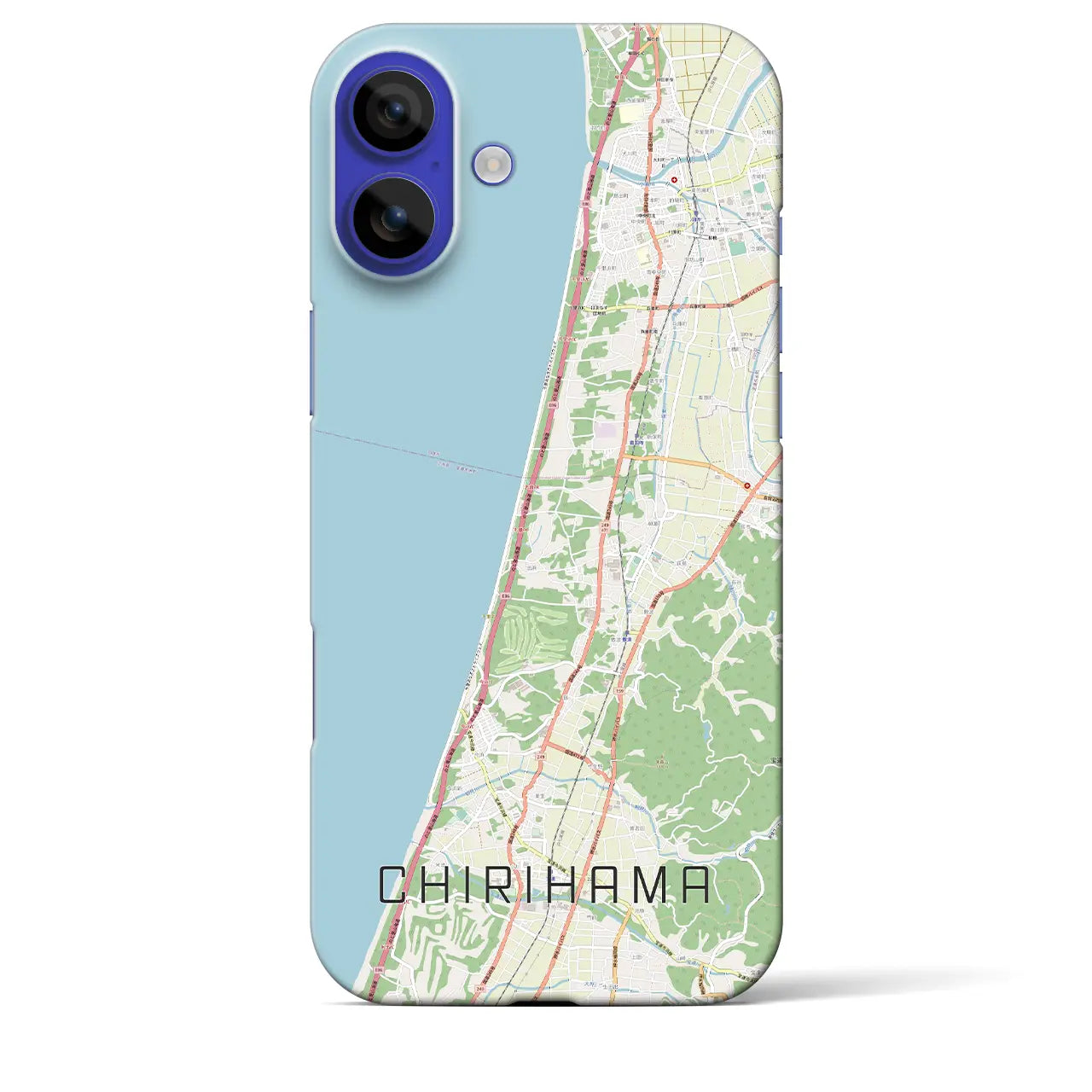 【千里浜(石川県)】地図柄iPhoneケース(バックカバータイプ)ナチュラル・iPhone 16 Pro Max 用