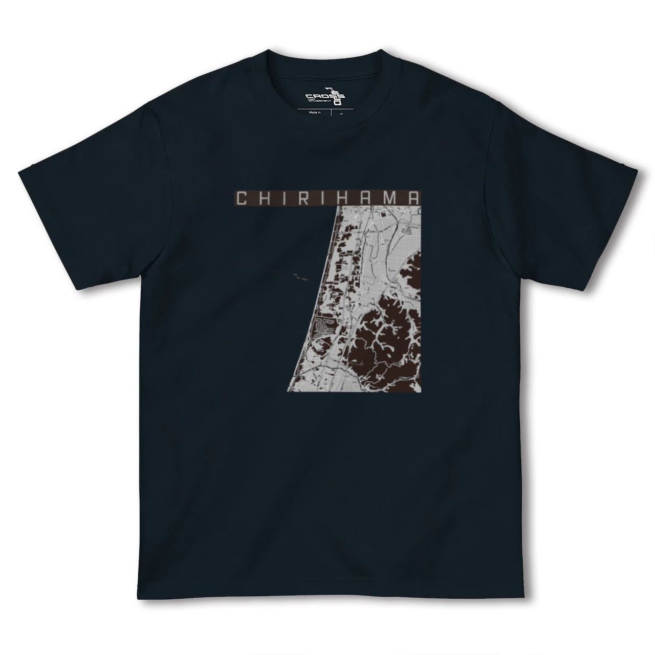 【千里浜(石川県)】地図柄ヘビーウェイトTシャツ