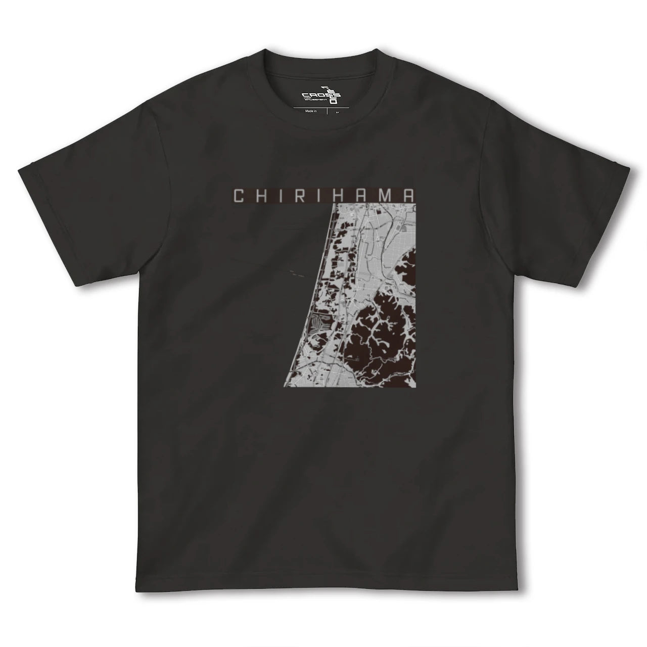 【千里浜(石川県)】地図柄ヘビーウェイトTシャツ