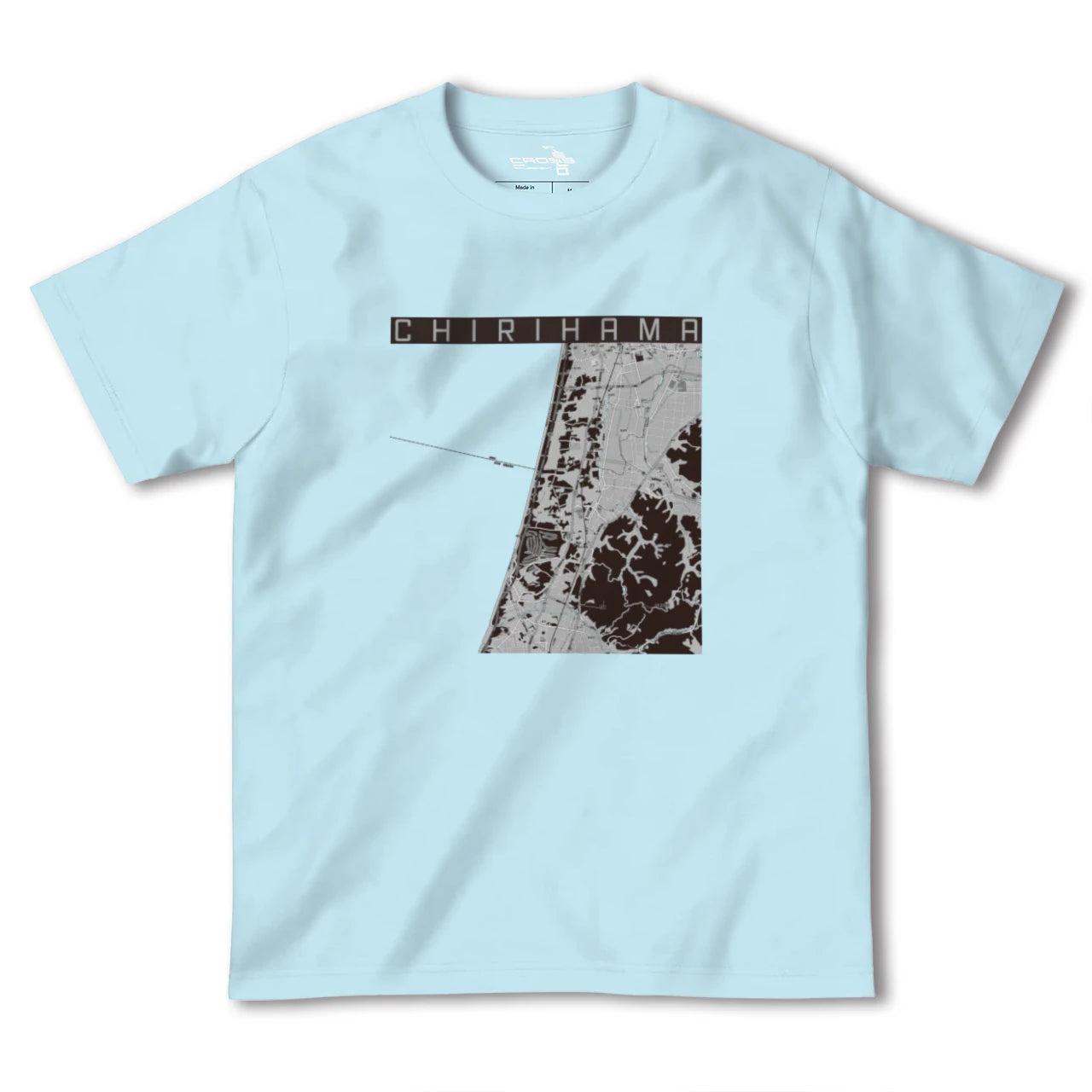 【千里浜(石川県)】地図柄ヘビーウェイトTシャツ