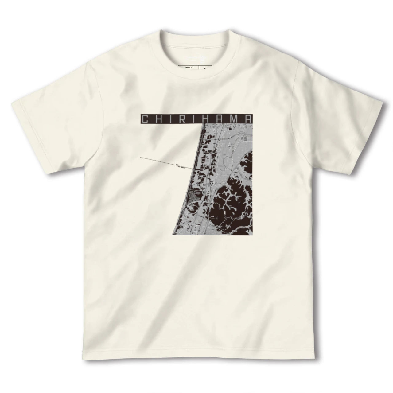 【千里浜(石川県)】地図柄ヘビーウェイトTシャツ