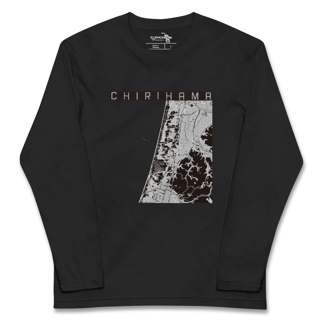 【千里浜(石川県)】地図柄ロングスリーブTシャツ