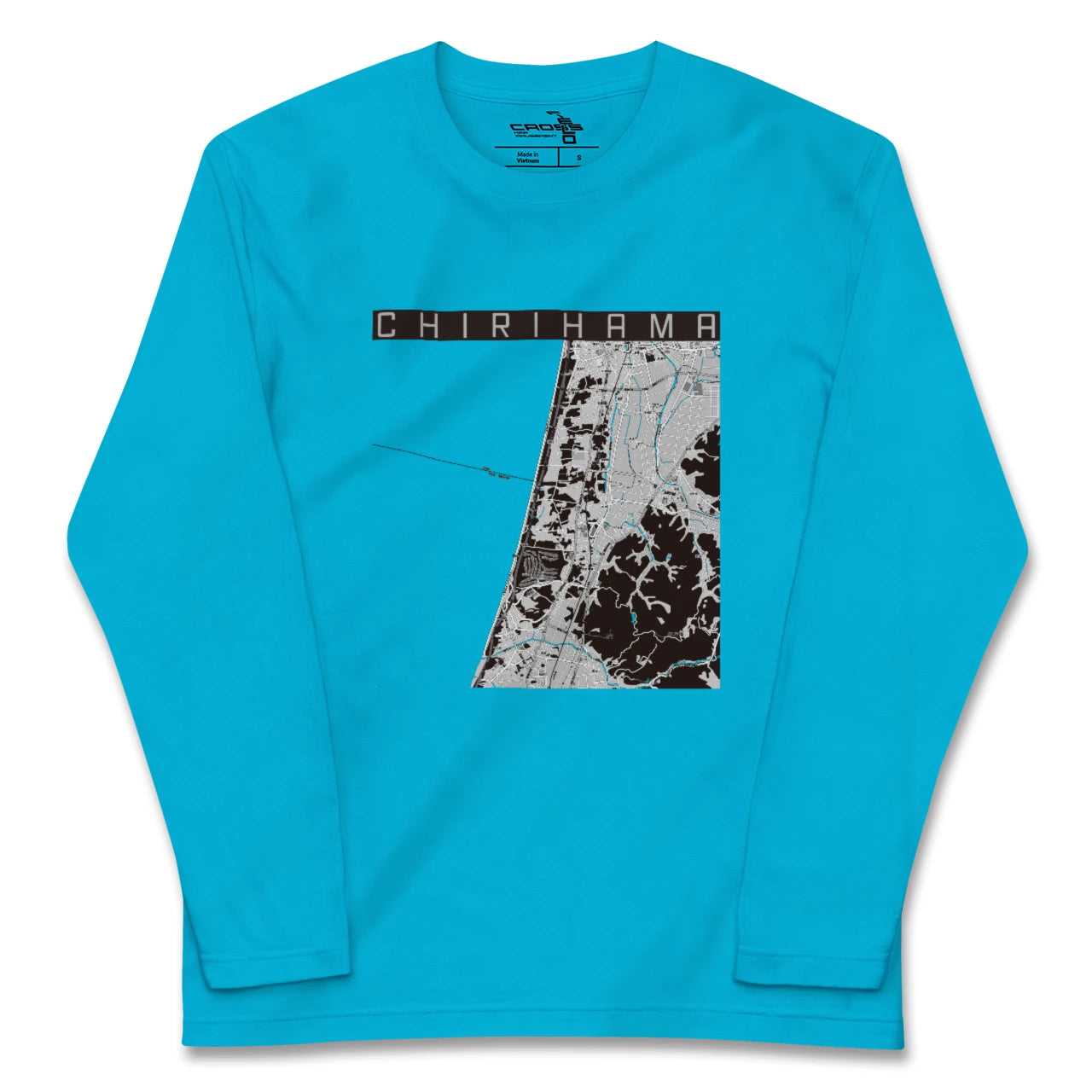 【千里浜(石川県)】地図柄ロングスリーブTシャツ