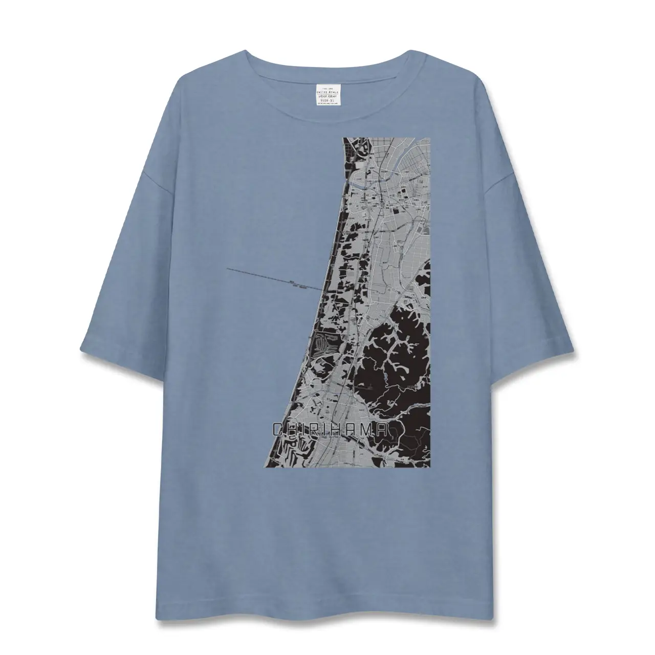 【千里浜(石川県)】地図柄ビッグシルエットTシャツ