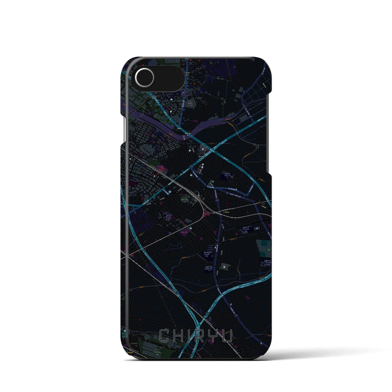 【知立(愛知県)】地図柄iPhoneケース(バックカバータイプ)