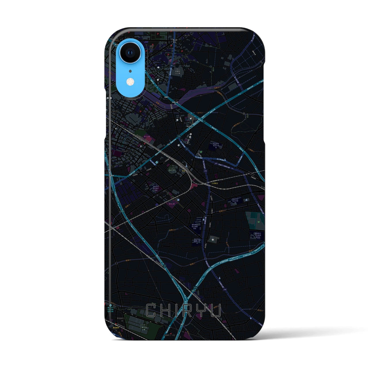 【知立(愛知県)】地図柄iPhoneケース(バックカバータイプ)