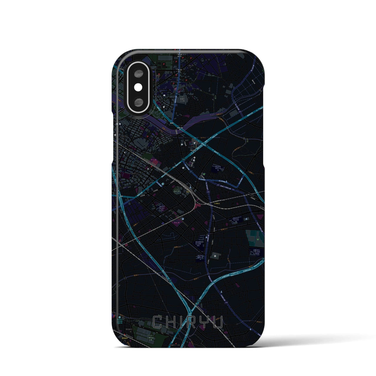 【知立(愛知県)】地図柄iPhoneケース(バックカバータイプ)
