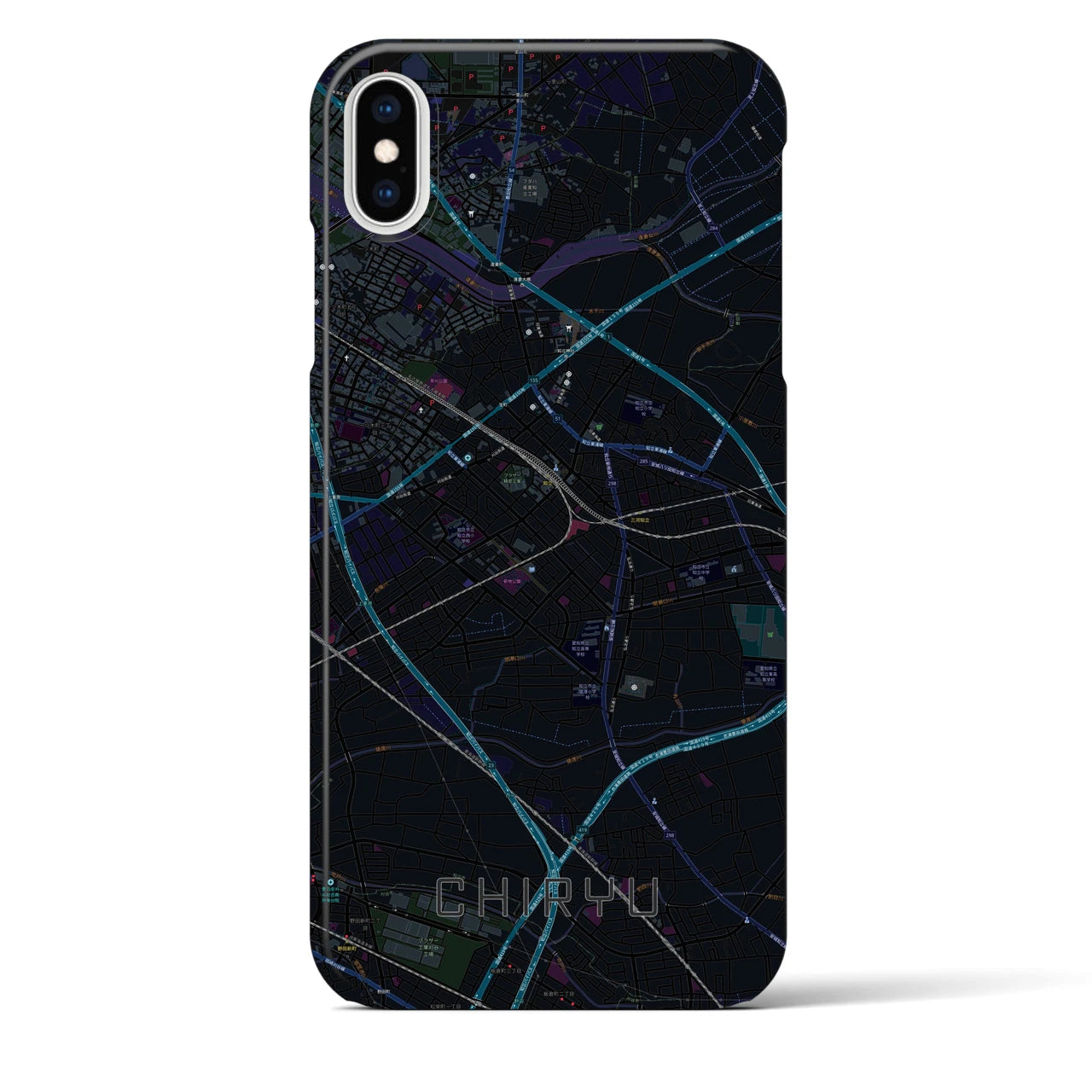 【知立(愛知県)】地図柄iPhoneケース(バックカバータイプ)
