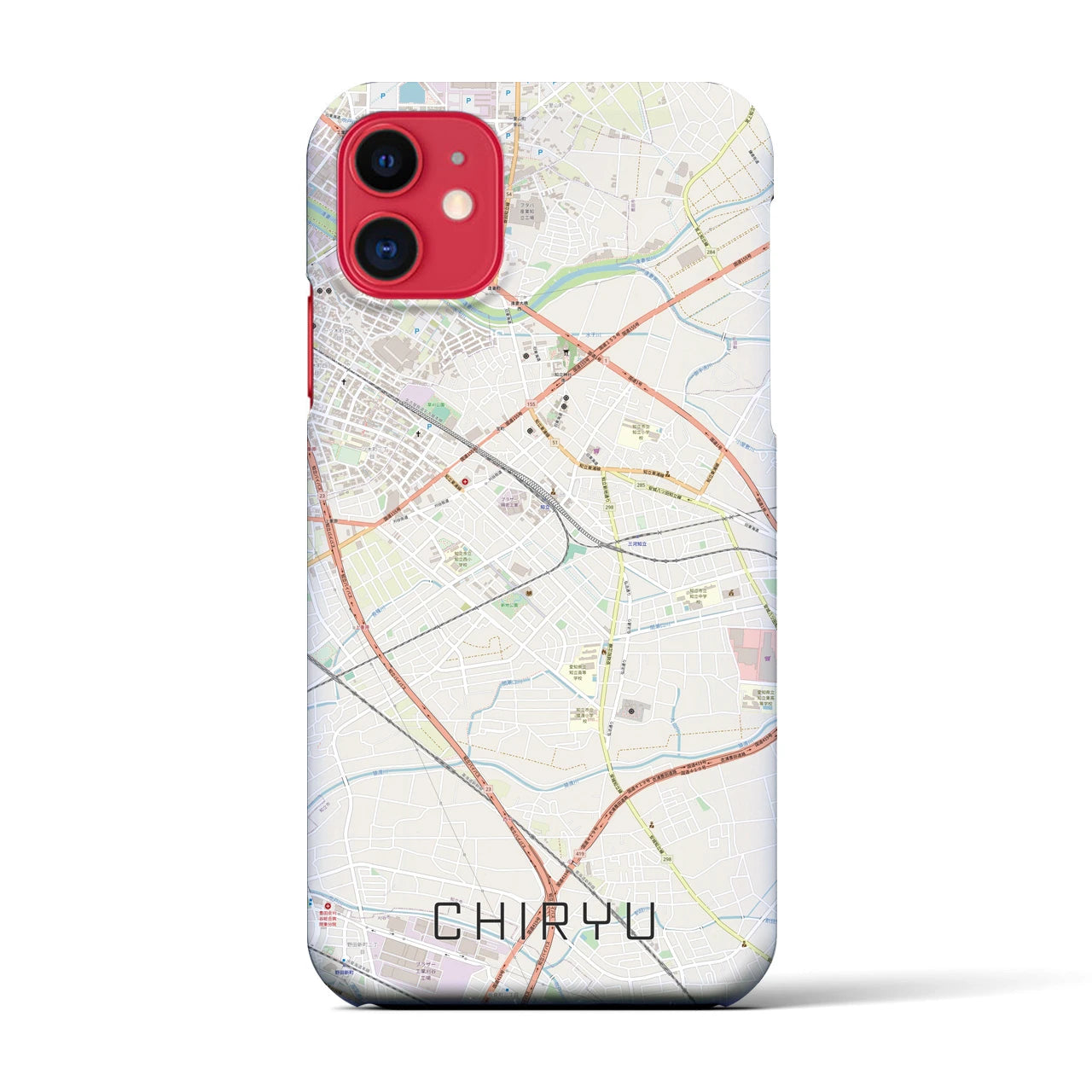 【知立(愛知県)】地図柄iPhoneケース(バックカバータイプ)
