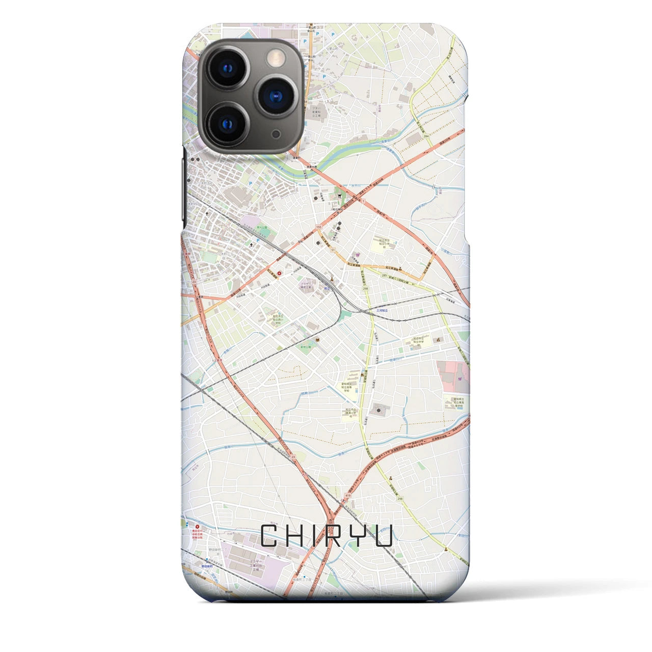 【知立(愛知県)】地図柄iPhoneケース(バックカバータイプ)
