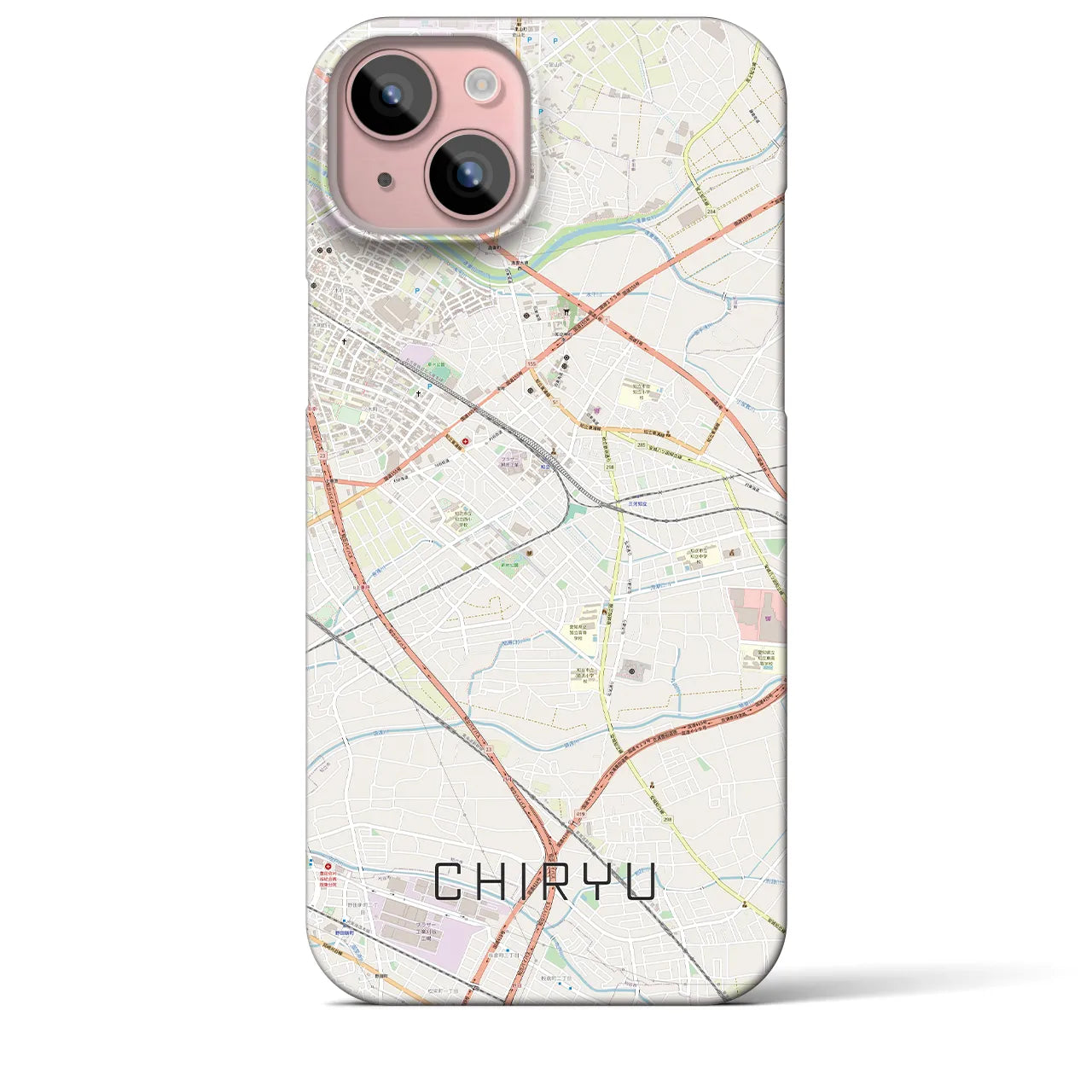 【知立(愛知県)】地図柄iPhoneケース(バックカバータイプ)