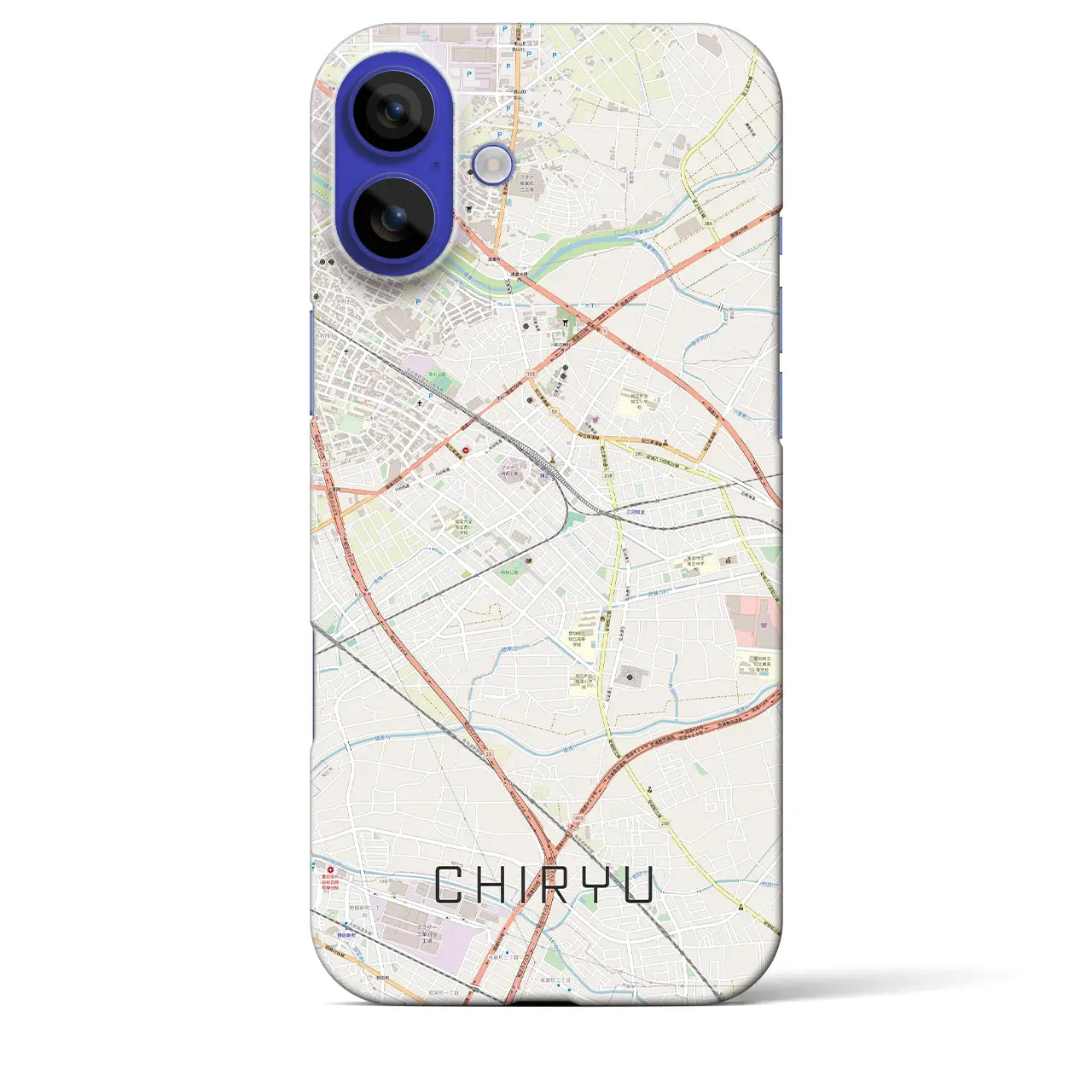 【知立(愛知県)】地図柄iPhoneケース(バックカバータイプ)ナチュラル・iPhone 16 Pro Max 用
