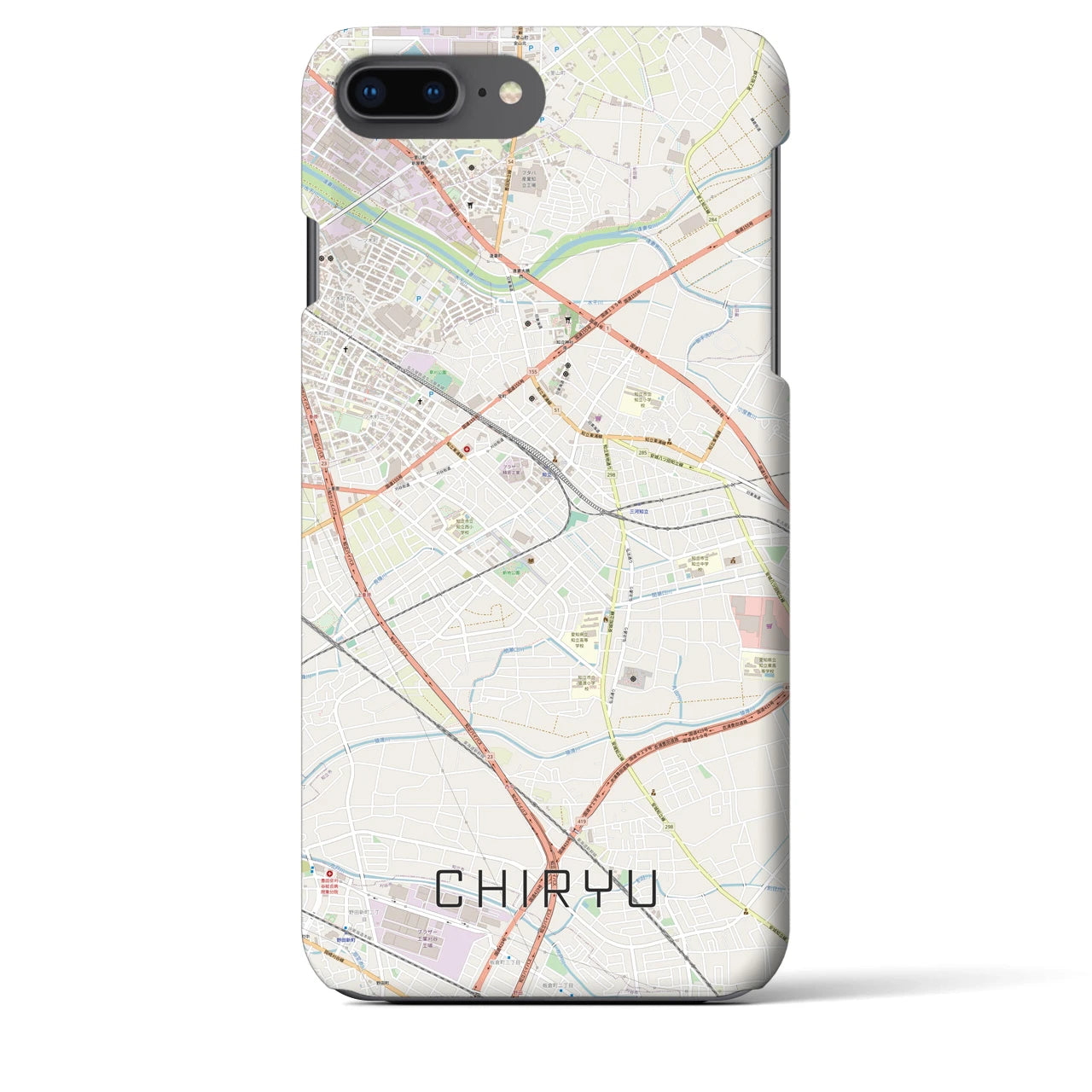 【知立(愛知県)】地図柄iPhoneケース(バックカバータイプ)