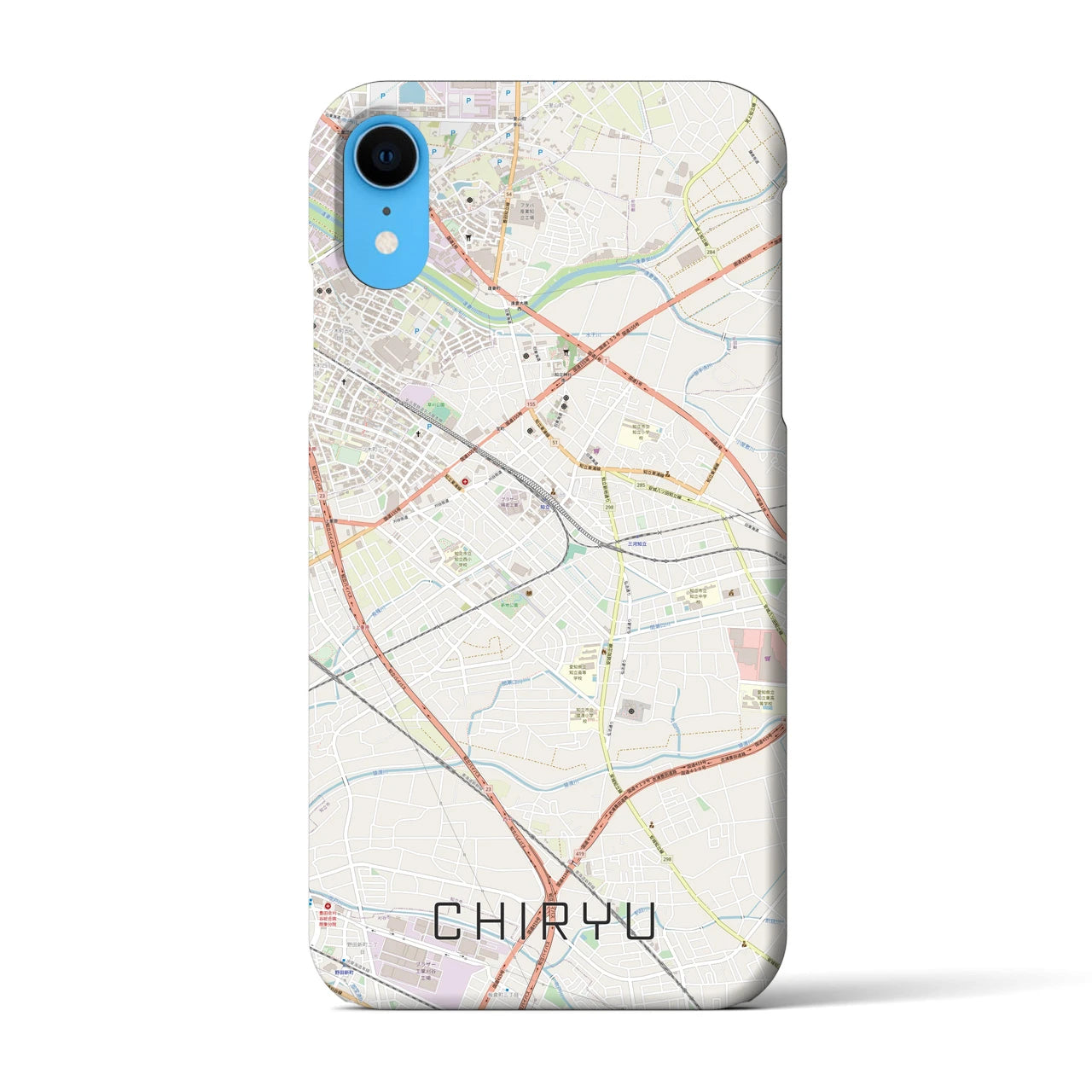 【知立(愛知県)】地図柄iPhoneケース(バックカバータイプ)