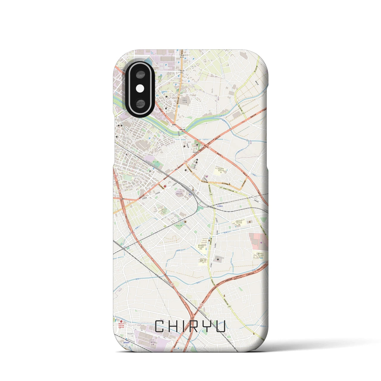【知立(愛知県)】地図柄iPhoneケース(バックカバータイプ)