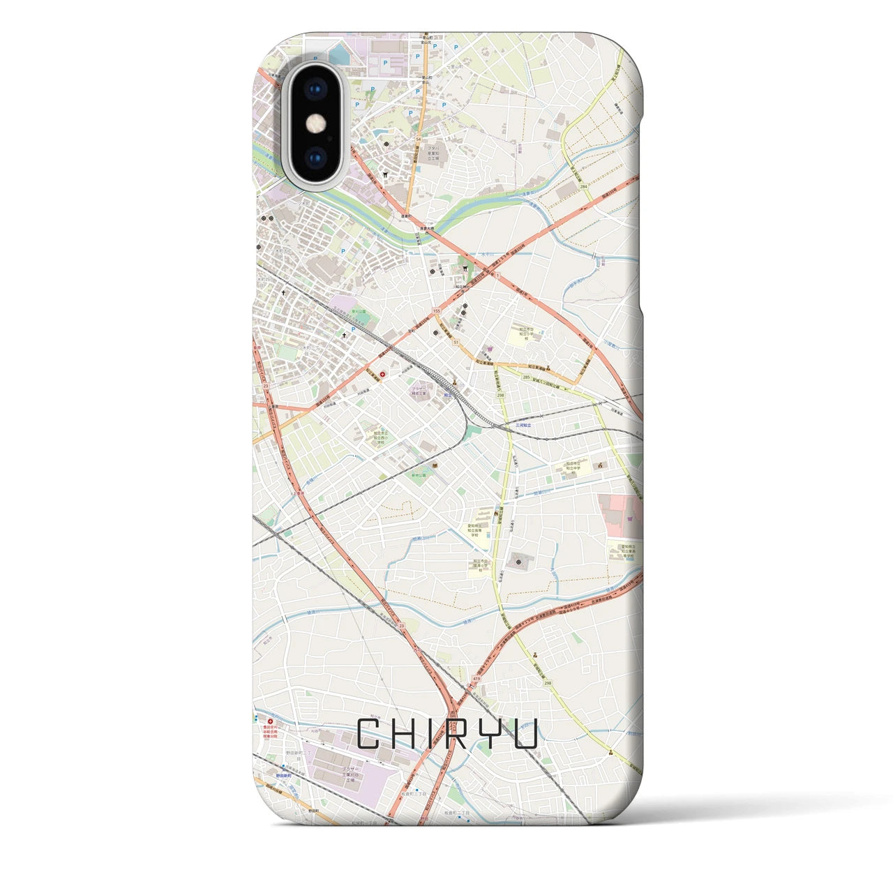 【知立(愛知県)】地図柄iPhoneケース(バックカバータイプ)