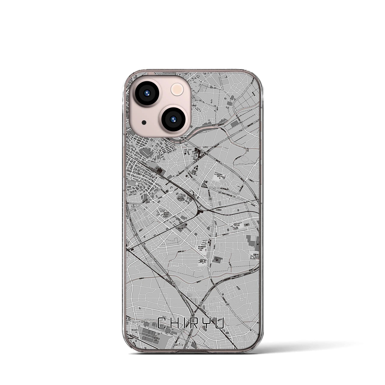 【知立(愛知県)】地図柄iPhoneケース(クリアタイプ)