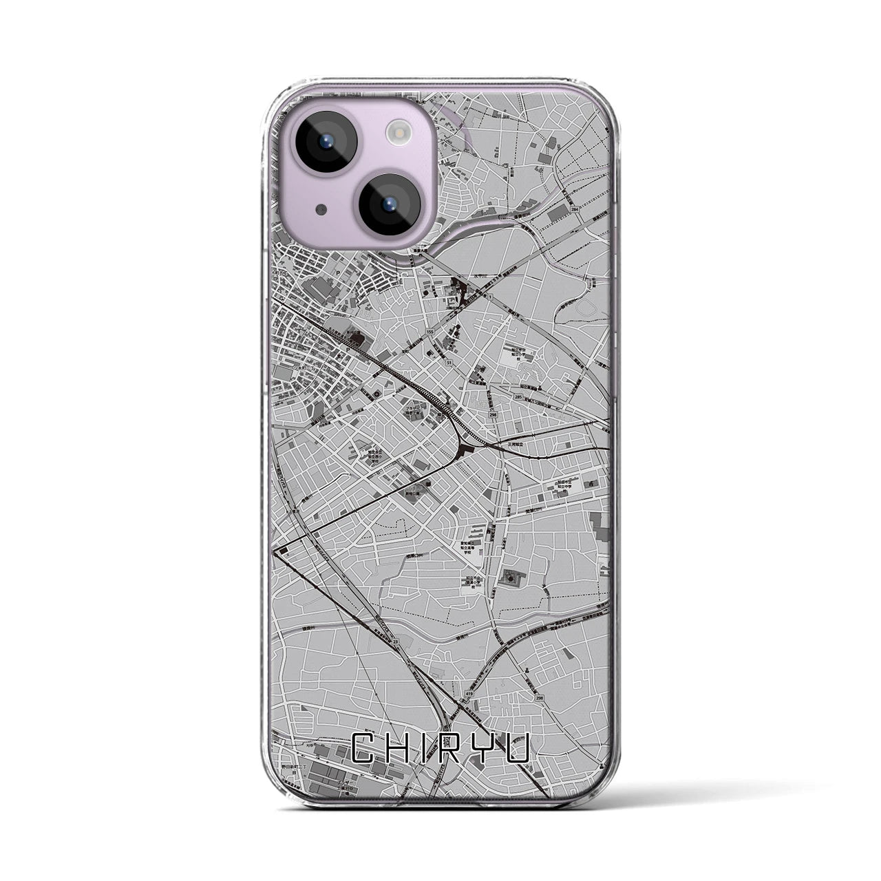 【知立(愛知県)】地図柄iPhoneケース(クリアタイプ)