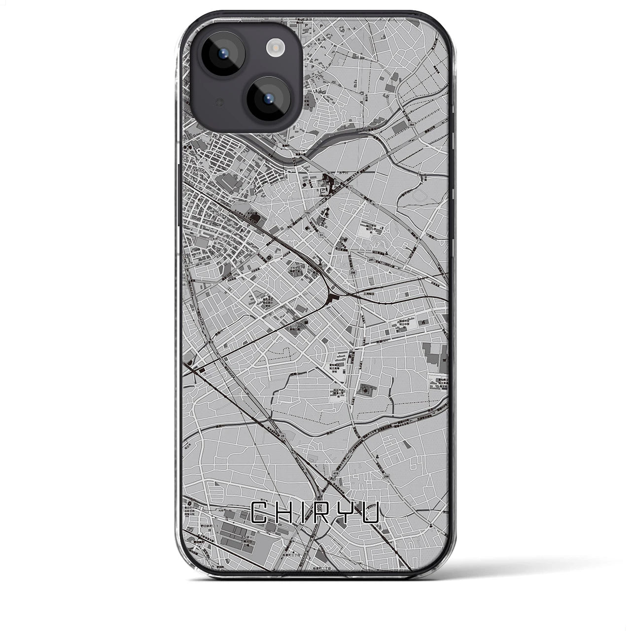 【知立(愛知県)】地図柄iPhoneケース(クリアタイプ)