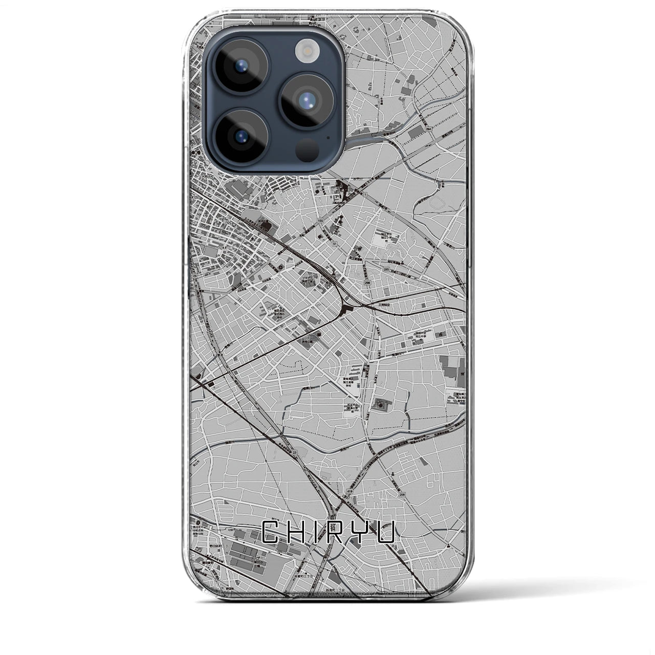 【知立(愛知県)】地図柄iPhoneケース(クリアタイプ)