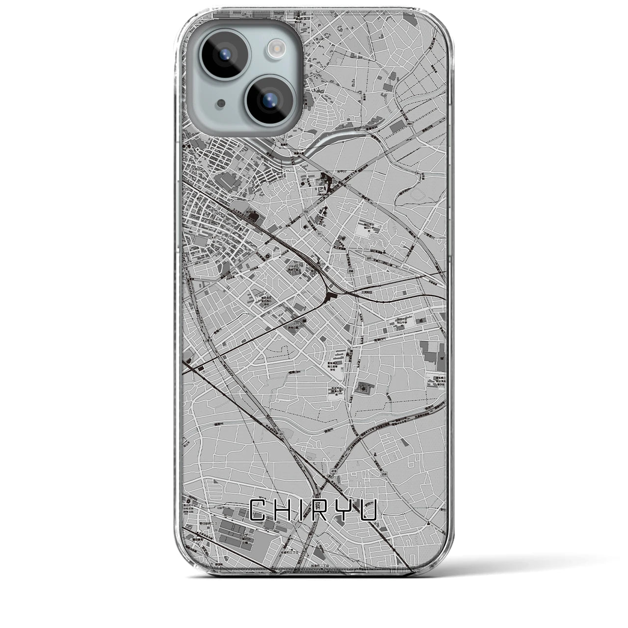 【知立(愛知県)】地図柄iPhoneケース(クリアタイプ)