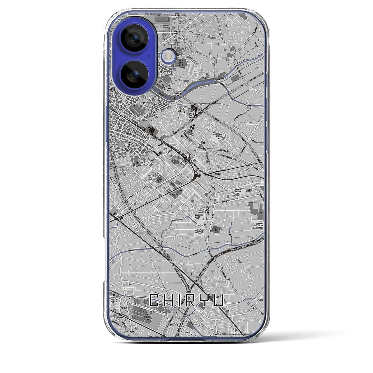 【知立(愛知県)】地図柄iPhoneケース(クリアタイプ)