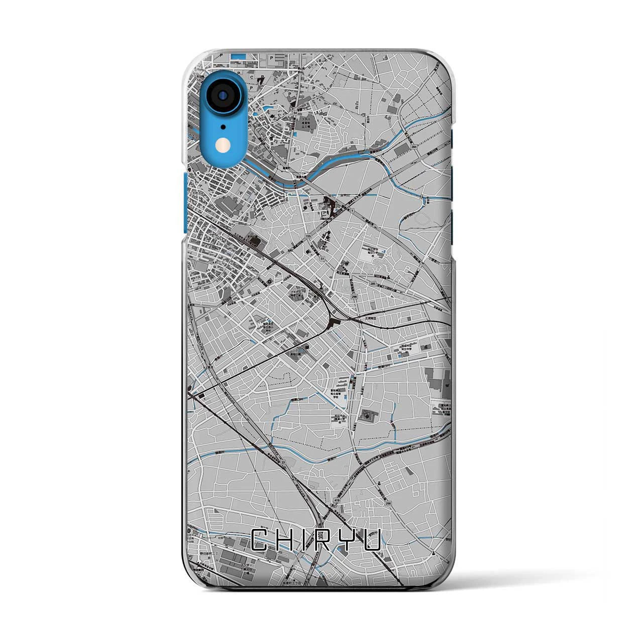 【知立(愛知県)】地図柄iPhoneケース(クリアタイプ)